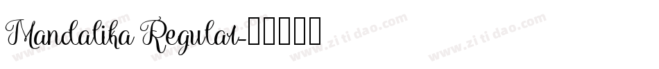 Mandalika Regular字体转换